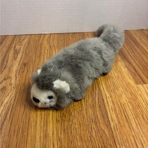 Vintage 2000 Original Mini Scoozie Pet Ferret Working 11 Inch Gray Plush Toy